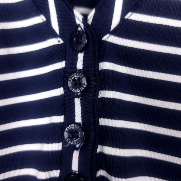 Kate Lord Performance Navy White Button Up Polo Shirt 1/2 Sleeve Size XL - Picture 3 of 8